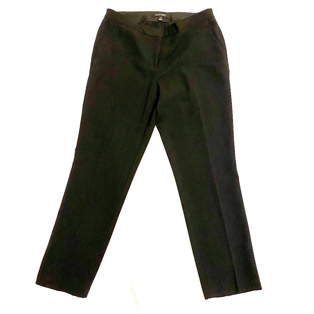 Ellen Tracy Cropped Black Trousers (Size 4)
